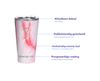 SHAKEY PINK - Drinkbeker met rvs rietje - RVS - 480 ml