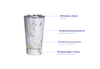 SHAKEY GOLD + COMFY BLACK - Drinkbeker met rietje - RVS - 480 ml - 21.5 cm rietjes