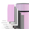 DRINKONLOVE - SMART BLENDY PINK TOP TURQUOISE BOTTOM - Thermosfles - Touch LED Temperatuur display - 500ml