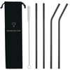 SHAKEY GOLD + COMFY BLACK - Drinkbeker met rietje - RVS - 480 ml - 21.5 cm rietjes