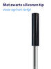 RUSH BLACK + COMFY BLUE  - Drinkbeker met rvs rietjes -  470ml - rietjes 21.5 cm