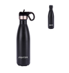 DRINKONLOVE - HYPERFLEX BLACK FIGHTER- Drinkfles - Thermosfles met rietje en draaidop - RVS - Zwart - 500ml- Big brother
