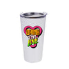 DRINKONLOVE - STREET ART HARTJE - Drinkbeker met rietje - RVS - 480 ml