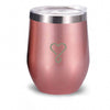SKY ROSÉ GOLD - RVS Bekers met rvs rietjes - set van 2 - 350ml