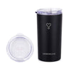 RUSH BLACK - Drinkbeker met rvs rietje - RVS - 470ML
