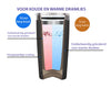 SHAKEY GOLD + COMFY BLACK - Drinkbeker met rietje - RVS - 480 ml - 21.5 cm rietjes