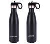 LOVER AND FIGHTER - RVS -  2 x Drinkfles met rietje en draaidop -  500ml