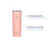 RUSH SALMON PINK - Drinkbeker met rvs rietje - RVS  - 470 ML