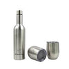 TIPSY WINE - Wijn koeler- RVS - 750ml fles + 2 Wijnglazen 350ml - Geschenkset
